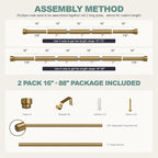 Lootkell 2 Pack Warm Gold Curtain Rods - Image 9