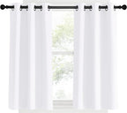 NICETOWN White Short Window Curtains 40 inch Long - Image 2