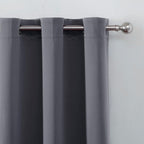 LEMOMO Blackout Curtains 52 x 120 Inch Long Grey Curtains Set of 2 Panels Room - Image 6
