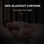 100% Blackout Shield Linen Blackout Curtains - Image 2