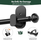 KAMANINA No Drill Curtain Rods for Windows 32 to 58 Inches, 5/8 Inch Renter - Image 4