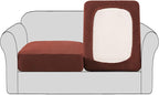 H.VERSAILTEX High Stretch Couch Cushion Covers, Chair Sofa Seat Slipcovers by HVERSAILTEX