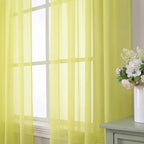 Aiyufeng Lemon Sheer Curtains 84 Inches Long 2 Panels Set - Image 5