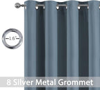 Yakamok Soild Small Window Curtains, Grommet Thermal Insulated Privacy Curtains - Image 2