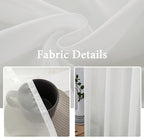 MIULEE 2 Panels Solid Color Sheer Window Curtains Elegant Window Voile - Image 3