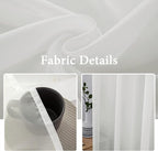 MIULEE 2 Panels Solid Color Sheer Window Curtains Elegant Window Voile - Image 3