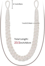 NICEEC 4 Pack Natural Cotton Rope Curtain Tiebacks Elegant Boho Style - Image 3