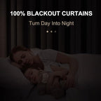 100% Blackout Shield Linen Blackout Curtains - Image 2