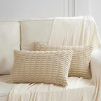Fancy Homi 4 Packs Tan Decorative Throw Pillow Covers 14x24 Inch - Image 6