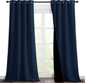 NICETOWN Complete 100% Blackout Curtain Set, Thermal Insulated & Energy by NICETOWN