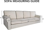 PureFit Super Stretch 4 Seater Sofa Slipcover – Spandex Non Slip Soft Couch - Image 7