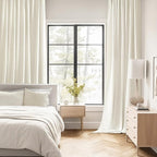 MIULEE Cream Back Tab Blackout Curtains 63 Inch Length 2 Panels Set - Image 2