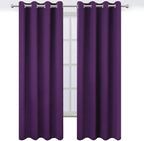 LEMOMO Blackout Curtains 52 x 120 Inch Long Purple Curtains Set of 2 Panels - Image 2