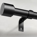 GEEBOBO Black Curtain Rods for Windows 120 to 170 Inch, 1 Inch Extra Long Heavy by GEEBOBO