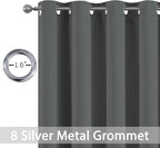 Yakamok Thermal Insulated Solid Grommet Light Blocking Blackout Curtains - Image 4