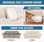 H.VERSAILTEX 3 Piece Stretch Sofa Covers Couch Covers - Image 6