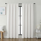 Simplebrand Ava Light Beige Light Filtering Curtains by Simplebrand