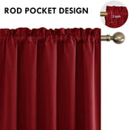 DWCN Burgund Short Blackout Curtains - Image 3