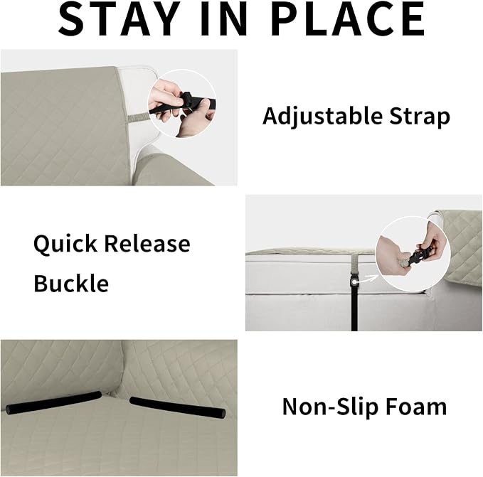 Easy-Going Reversible Chaise Lounge Couch Cover Water Resistant Sofa Cover - Image 3