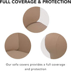 PureFit Super Stretch 4 Seater Sofa Slipcover – Spandex Non Slip Soft Couch - Image 3