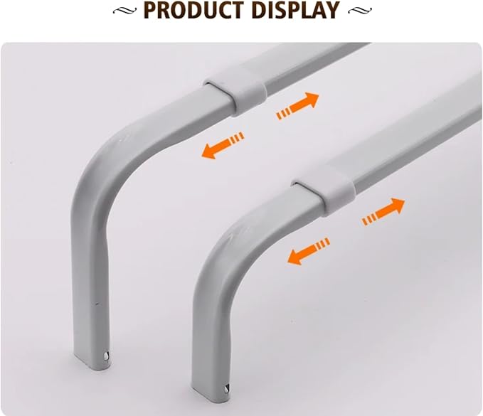 Yafa Home Fashion Heavy Duty Single Standard Adjustable Curtain Rod Hardware - Image 2