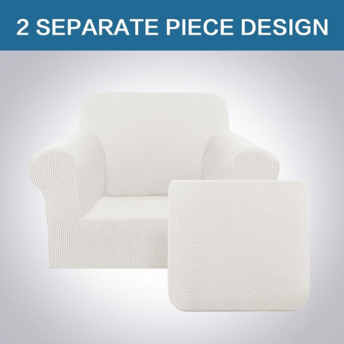 H.VERSAILTEX 2 Piece Couch Cover Stretch Stylish Chair Cover Furniture - Image 3