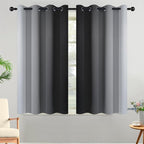 Yakamok Light Blocking Ombre Curtains, Room Darkening Grommet Window Drapes - Image 2