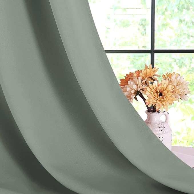 NICETOWN Room Darkening Draperies Window Curtain Panels, 2 Panels, W60 x L84 - Image 6
