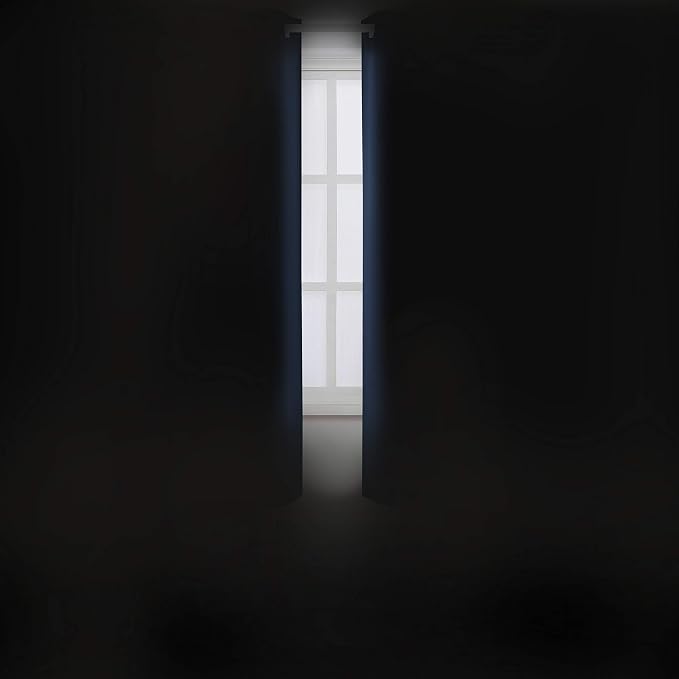 LEMOMO Navy Blue Blackout Curtains 34 x 63 Inch Length/Set of 2 Curtain - Image 3