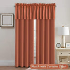 H.VERSAILTEX Blackout Valances for Windows, Kitchen Window Valance Curtains for - Image 3