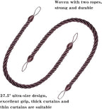 BEL AVENIR Curtain Rope Tiebacks, Drapery Rope Holdbacks - Image 3