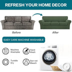 Turquoize 4 Piece Sofa Covers for 3 Cushion Couch Sofa Slipcover Soft Couch - Image 7