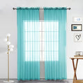 SpaceDresser Sheer Voile Window Treatment Rod Pocket Curtain Panels by SpaceDresser