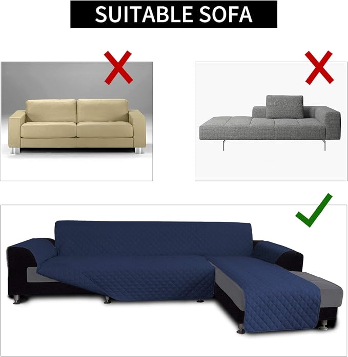 Easy-Going L Shape Sofa Slipcover Chaise Cover - Image 4