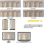Chyhomenyc Valance for Windows, Light Filtering Faux Linen Solid Short Curtain - Image 7