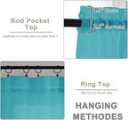 OWENIE Sheer Turquoise Curtains 108 Inches Long - Image 4