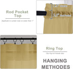 OWENIE Extra Long Gold Sheer Curtains 96 Inches Long 2 Panels Set, Soft - Image 4
