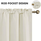 DWCN Blackout Curtains for Bedroom – Rod Pocket Thermal Insulated Noise - Image 4