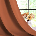NICETOWN Room Darkening Draperies Window Curtain Panels, Burnt Orange, 2 Panels - Image 6