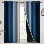 SimpleHome Blue Ombre 100% Blackout Curtains by SimpleHome