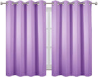 LEMOMO Blackout Curtains 66 x 54 Inch Long Lavender Curtains Set of 2 Panels - Image 2