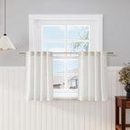 Nanspring 30 Inch Long Cream Curtains by Nanspring