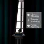Teal and Purple Gradient Curtains 63 Inch Length 2 panels, Ombre and Wavy Line - Image 3