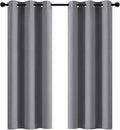 Yakamok Room Darkening Gray Blackout Curtains Thermal Insulated Grommet Curtain by Yakamok