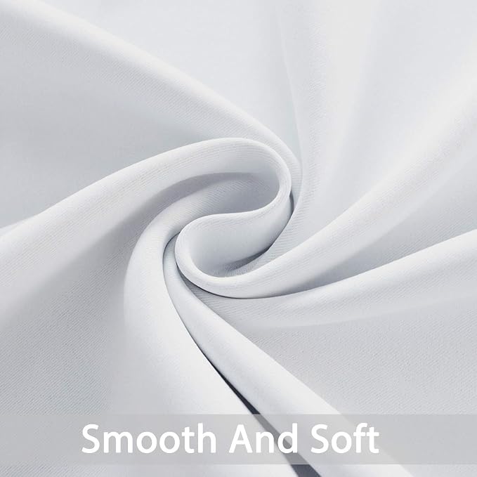 Yakamok Greyish White Curtains for Bedroom, Grommet Thermal Insulated Room - Image 4