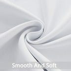 Yakamok Greyish White Curtains for Bedroom, Grommet Thermal Insulated Room - Image 4