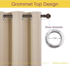 NICETOWN Room Darkening Draperies Window Curtain Panels, Thermal Insulated - Image 2