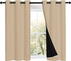 NICETOWN Biscotti Beige Bedroom Full Blackout Curtain Panels, Super Thick by NICETOWN