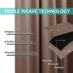 NICETOWN 100% Blackout Curtains Thermal, Noise Reduction and Privacy Curtains - Image 6