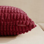 Fancy Homi 4 Packs Burgundy Decorative Throw Pillow Covers 20x20 Inch - Image 3